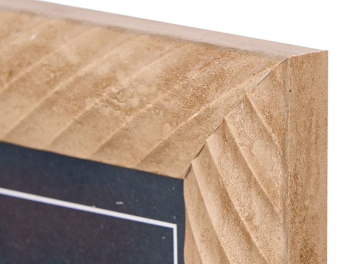 Giftdecor Portafotos Ondas 20x25 cm Surtidos Madera MDF Vidrio Blanco Beige Crema Marron (Set de 24)