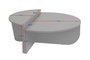 Nordure Mesa de Centro Orion Honey Oak Color Roble 90cm