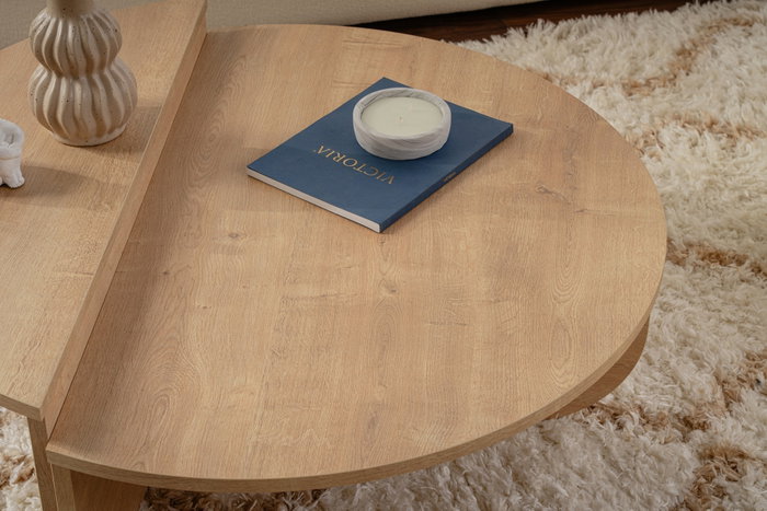 Nordure Mesa de Centro Orion Honey Oak Color Roble 90cm