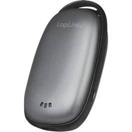 LogiLink Powerbank 4.000 mAh con USB-A y función calentador de manos, gris metalizado