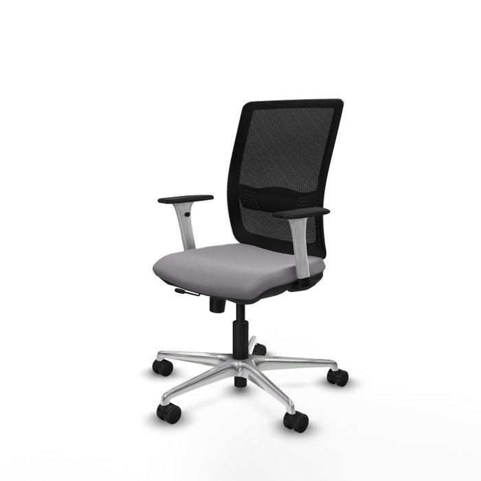 PIQUERAS Y CRESPO Silla de oficina Haches Gris y Negro