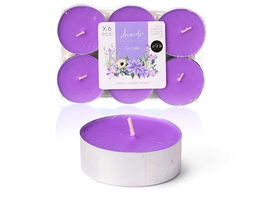 Acorde Set 6 Velas Tea Light Maxi 9h Lavanda 17x2x11cm (Set de 24)