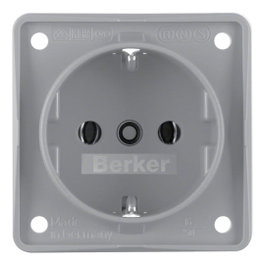 BERKER 941852506 SCHUKO-Steckdose Integro Einsätze gris matt