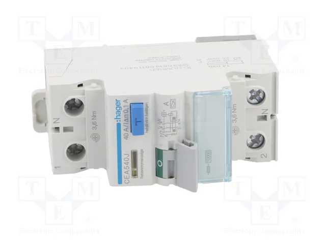 HAGER Interruptor diferencial 40A 0,1A 1+N