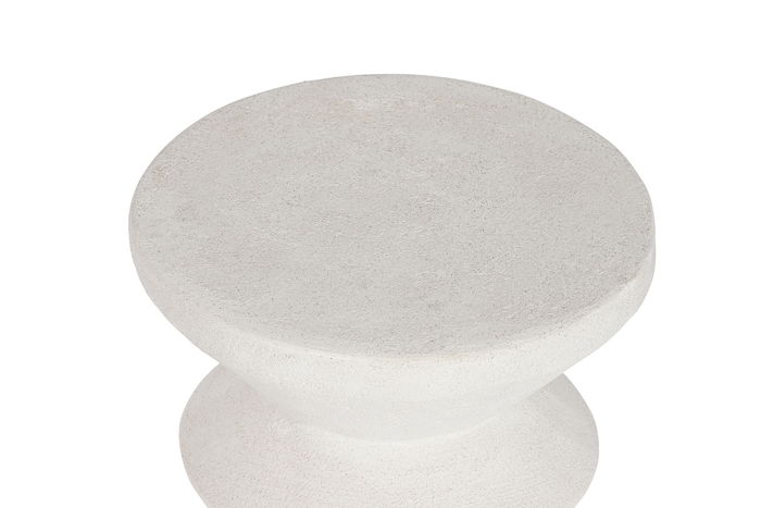 DKD Home Decor Mesita Auxiliar Moderno Blanco Resina 31 x 45 x 31 cm