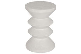 DKD Home Decor Mesita Auxiliar Moderno Blanco Resina 31 x 45 x 31 cm