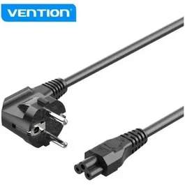 Vention ZCKBAC Cable de Alimentación C5 Hembra a CEE7 Macho, 1.8m, Negro