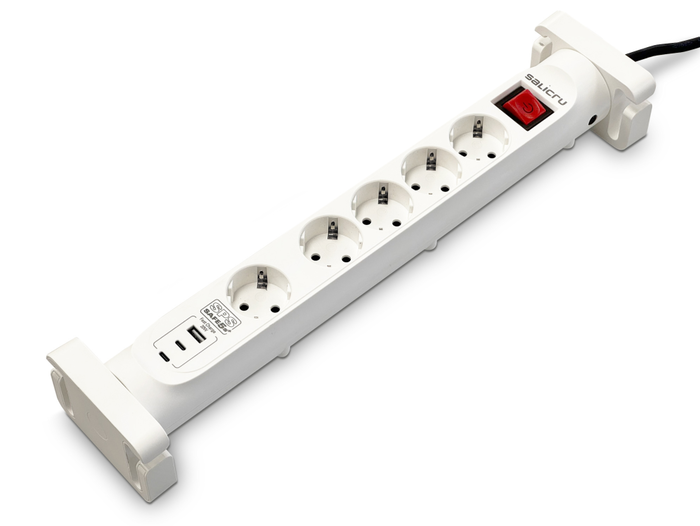 Salicru SPS SAFE 5S+ Blanco con 5 tomas y 3 puertos USB