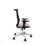 PIQUERAS Y CRESPO Silla de oficina Mardos con mecanismo Sincro, Rosa y Negro