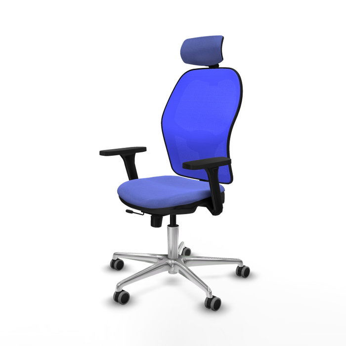 PIQUERAS Y CRESPO Silla de oficina Jorquera con mecanismo Sincro/Traslack Azul
