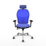 PIQUERAS Y CRESPO Silla de oficina Jorquera con mecanismo Sincro/Traslack Azul