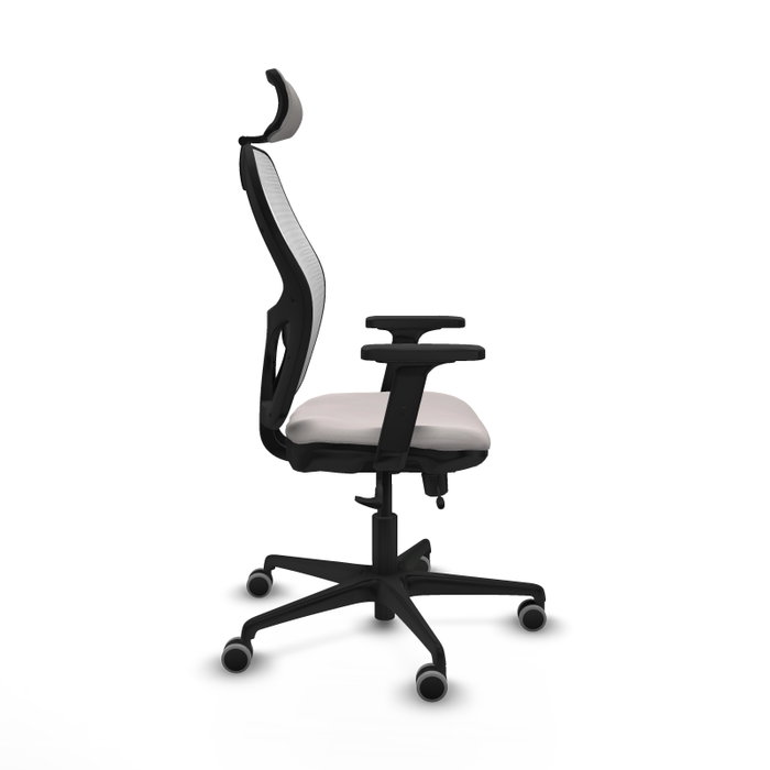 PIQUERAS Y CRESPO Silla de oficina Jorquera en Blanco con mecanismo Sincro/Traslack