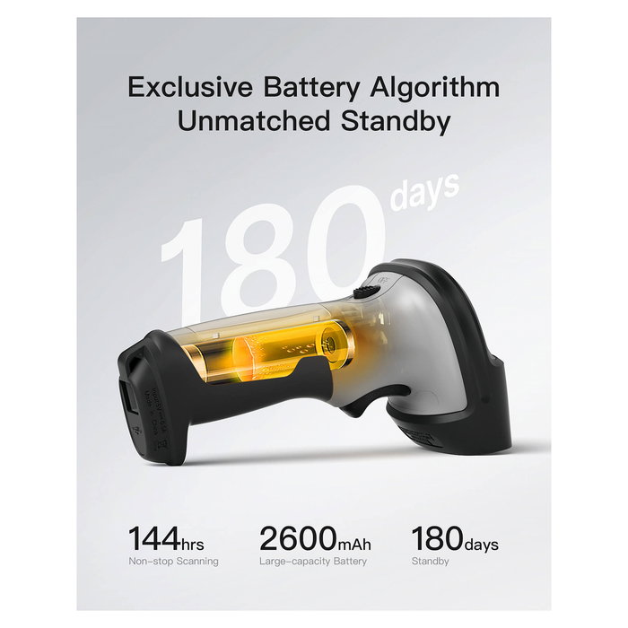 Inateck Lector de Códigos de Barras Portátil BCST-70 Gray Láser 1D Inalámbrico Bluetooth USB Inateck Lector de Códigos de Barras Portátil BCST-70 Gray Láser 1D Inalámbrico Bluetooth USB