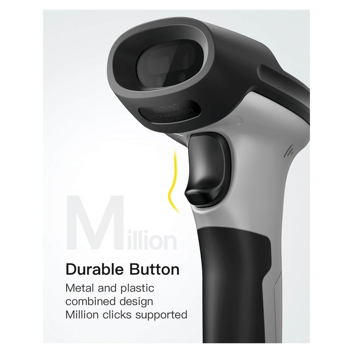 Inateck Lector de Códigos de Barras Portátil BCST-70 Gray Láser 1D Inalámbrico Bluetooth USB Inateck Lector de Códigos de Barras Portátil BCST-70 Gray Láser 1D Inalámbrico Bluetooth USB