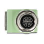 DeLOCK Adaptador M12 X-coded 8 Pin Hembra a RJ45 Hembra Cat.5e 90° Verde