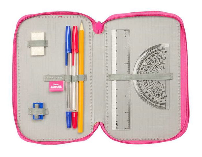 Safta Plumier Escolar Triple Minnie Mouse 37 Piezas 195x125x55 mm