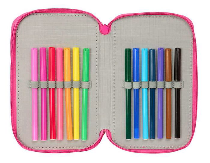 Safta Plumier Escolar Triple Minnie Mouse 37 Piezas 195x125x55 mm