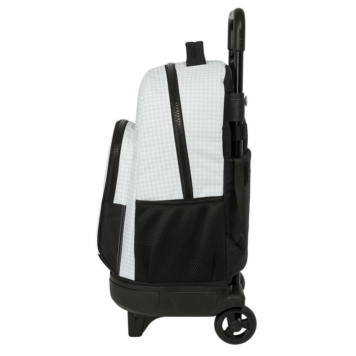 Mochila Escolar con Ruedas Real Madrid C.F. 24/25 Blanco Gris 33 x 45 x 22 cm