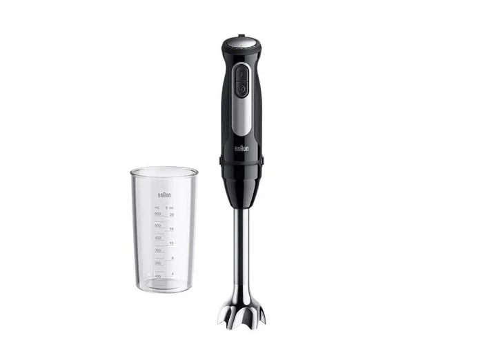 Braun MultiQuick 5 Pro - Batidora de Inmersión de 1000 W, Capacidad 0.6 L, Color Negro/Plata, 25 Velocidades, Turbo