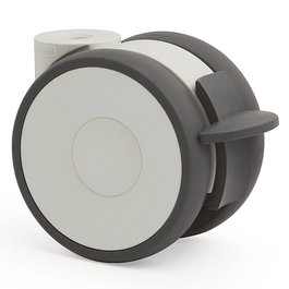 Tente EVORA 75 Rueda Giratoria Ø75 con Freno Banda Poliuretano Soporte Poliamida