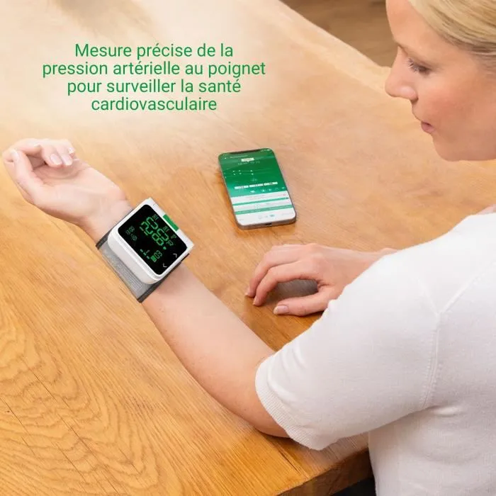 Medisana Tensiómetro de Muñeca Conectado BW 360, Producto Sanitario Certificado, Blanco