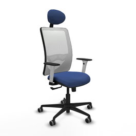 PIQUERAS Y CRESPO Silla de oficina Zulema Azul marino y Blanco