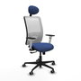 PIQUERAS Y CRESPO Silla de oficina Zulema Azul marino y Blanco