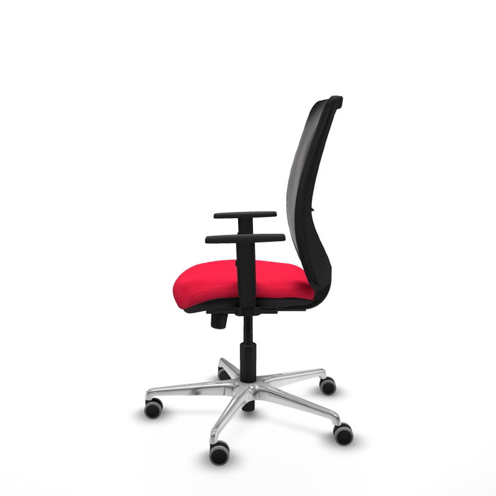 PIQUERAS Y CRESPO Silla de oficina Zulema con Mecanismo Sincro, Tela Roja y Malla Negra PIQUERAS Y CRESPO Silla de oficina Zulema con Mecanismo Sincro, Tela Roja y Malla Negra