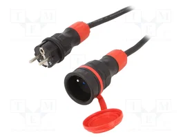 KEL Prolongador de alimentación H05RR-F 3G2,5mm2 15m negro