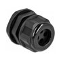 DeLOCK Prensaestopas PG21 para cuatro cables redondos, Negro, 2 unidades