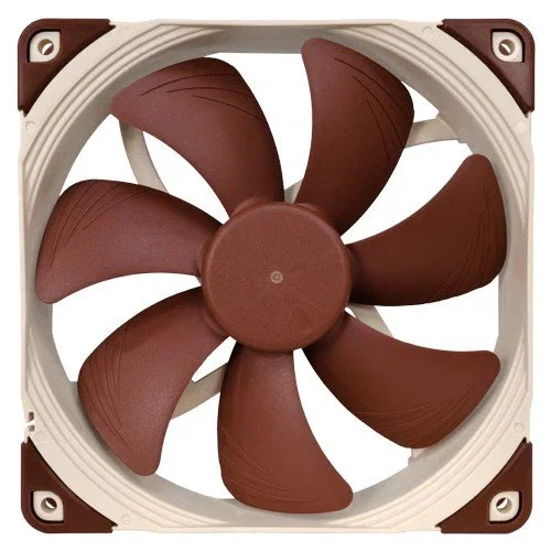 Noctua NF-A14 FLX - Ventilador para PC 140mm, 1200 RPM, Flujo de Aire 115.5 m³/h, Control 3-Pin, Color Marrón