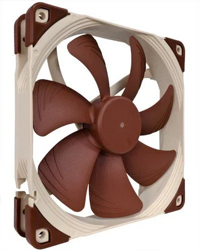 Noctua NF-A14 FLX - Ventilador para PC 140mm, 1200 RPM, Flujo de Aire 115.5 m³/h, Control 3-Pin, Color Marrón
