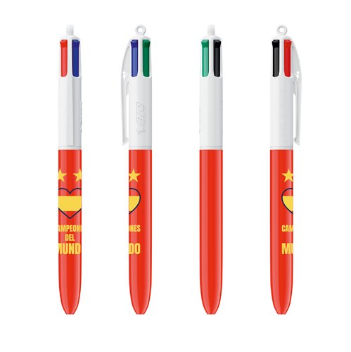 BIC Bolígrafo de 4 Colores Campeones del Mundo Edición Limitada Caja de 25 BIC Bolígrafo de 4 Colores Campeones del Mundo Edición Limitada Caja de 25