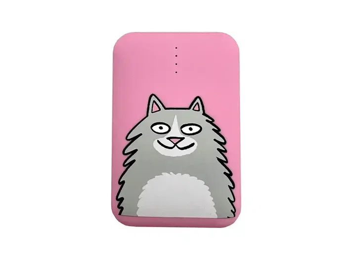 Wondee Bateria Externa 10.000 mAh Gato Rosa Portátil para Smartphone Wondee Bateria Externa 10.000 mAh Gato Rosa Portátil para Smartphone