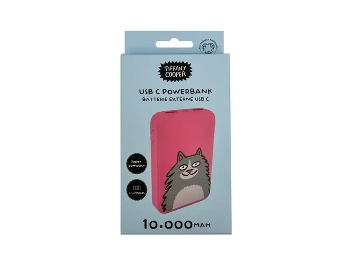 Wondee Bateria Externa 10.000 mAh Gato Rosa Portátil para Smartphone Wondee Bateria Externa 10.000 mAh Gato Rosa Portátil para Smartphone