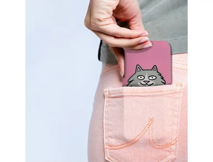 Wondee Bateria Externa 10.000 mAh Gato Rosa Portátil para Smartphone Wondee Bateria Externa 10.000 mAh Gato Rosa Portátil para Smartphone
