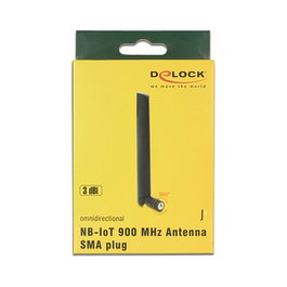 DeLOCK Antena NB-IoT 900mHz SMA Hembra 3 dBi Omnidireccional Negro