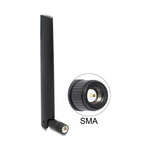 DeLOCK Antena NB-IoT 900mHz SMA Hembra 3 dBi Omnidireccional Negro