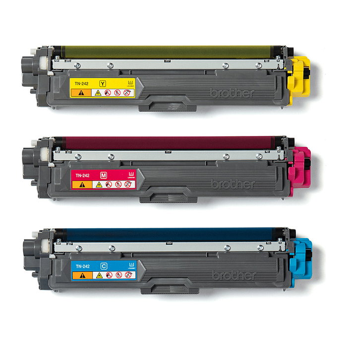 Brother TN-242CMY Multipack Tóner Cian, Magenta, Amarillo, Rendimiento hasta 1.400 páginas ISO/IEC 19798
