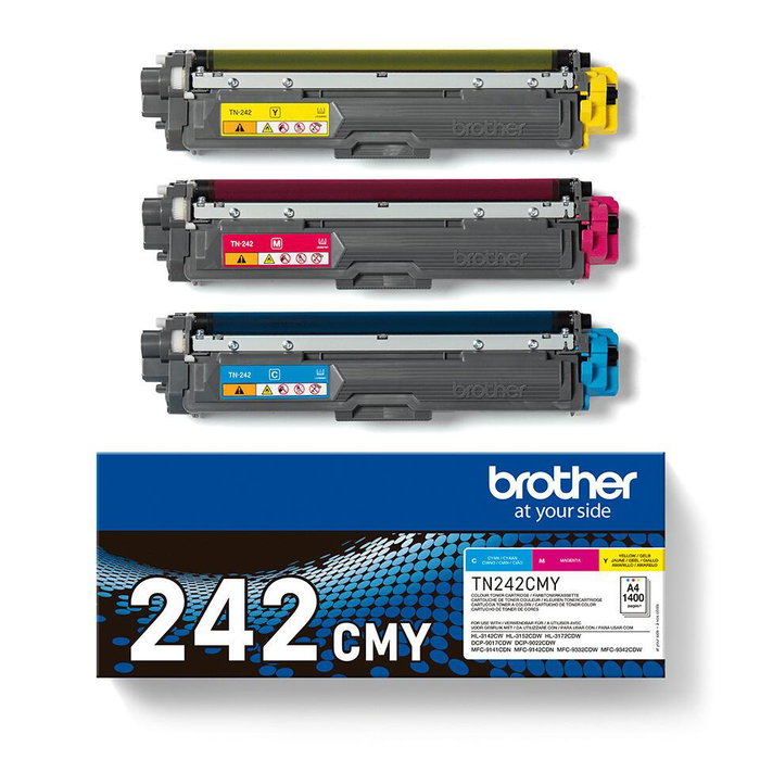 Brother TN-242CMY Multipack de Tóner Cian, Magenta y Amarillo
