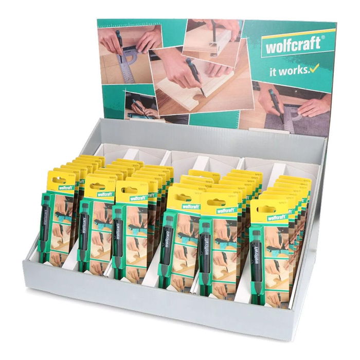 Wolfcraft Marcador de Agujeros Profundos para Lugares de Difícil Acceso con Mina Universal Wolfcraft Marcador de Agujeros Profundos para Lugares de Difícil Acceso con Mina Universal