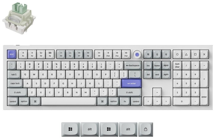 Keychron Q6HW-P1 Teclado Mecánico Completo Magnético Blanco Retroiluminación RGB USB-C Keychron Q6HW-P1 Teclado Mecánico Completo Magnético Blanco Retroiluminación RGB USB-C