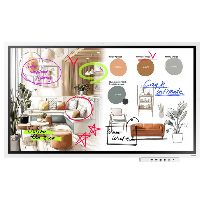 Samsung WM55FX Monitor Digital 55" 4K Ultra HD VA Táctil 12/7 Gris Blanco