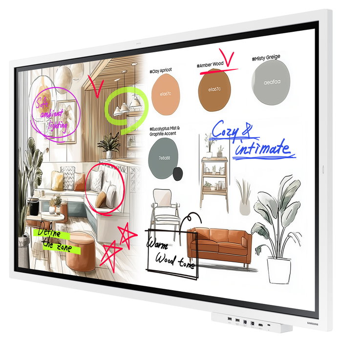 Samsung WM55FX Monitor Digital 55" 4K Ultra HD VA Táctil 12/7 Gris Blanco