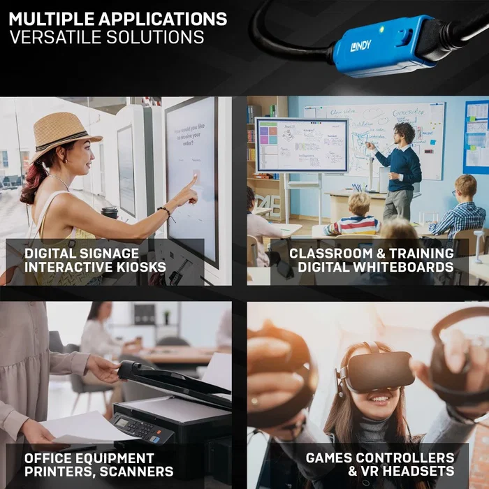 Lindy 43380 Cable USB USB-C a USB-A 3.2 Gen 1 (5m) Negro - Para Datos y Carga