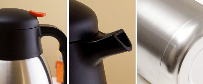 Thermosport Jarra Termo Inox 2 Litros con Pulsador Ø14.5x14x27 cm (6 Unidades)