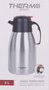 Thermosport Jarra Termo Inox 2 Litros con Pulsador Ø14.5x14x27 cm (6 Unidades)