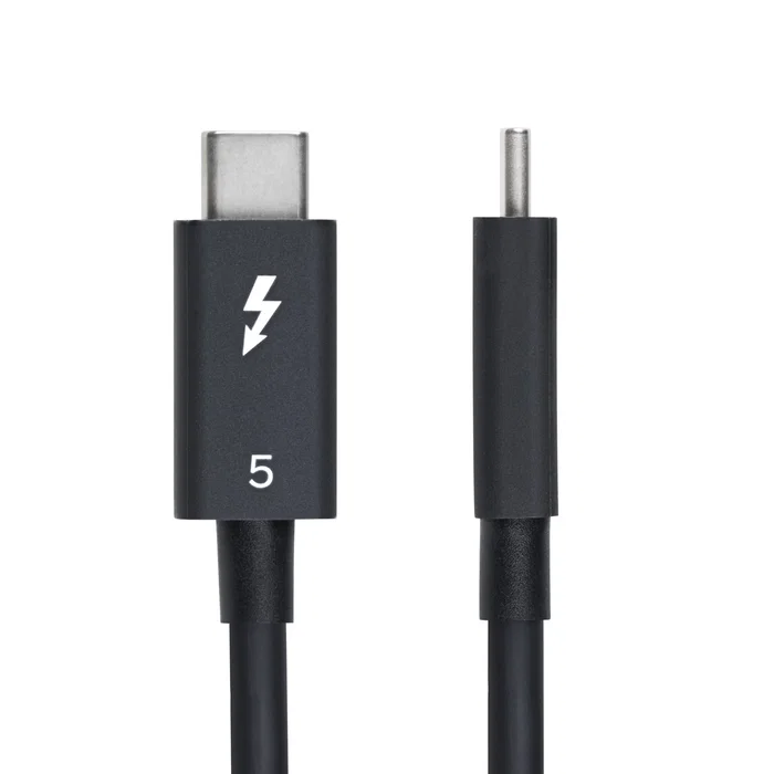 StarTech TBLT5MM80CM240W Cable Thunderbolt 5 USB-C 0.8 m Negro - 80 Gbps con Modo Boost 120 Gbps, Carga 240W, Soporte Vídeo 8K 60Hz, Certificado, Compatible MacBook Pro M4