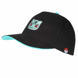 Gorra Unisex Pokémon Bulbasaur Badge Negro Talla única 58 cm