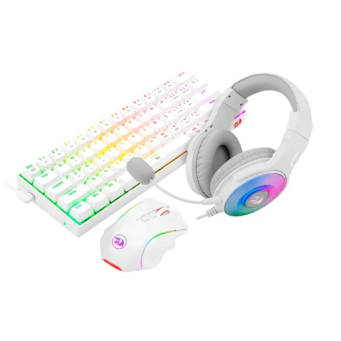 Redragon S129W Combo de Teclado, Ratón y Auricular Blanco Redragon S129W Combo de Teclado, Ratón y Auricular Blanco